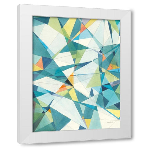 Prism I Oasis White Modern Wood Framed Art Print by Nai, Danhui