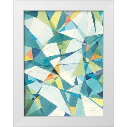 Prism I Oasis White Modern Wood Framed Art Print by Nai, Danhui