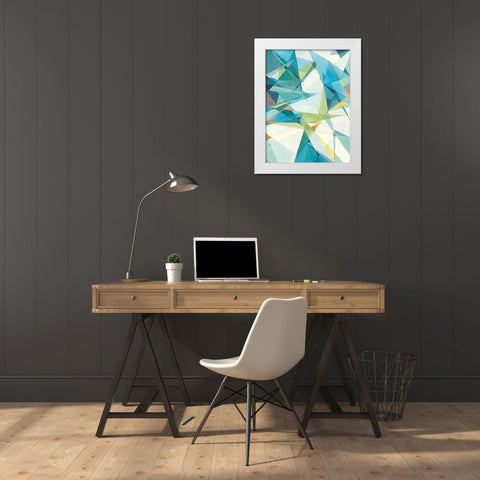 Prism II Oasis White Modern Wood Framed Art Print by Nai, Danhui