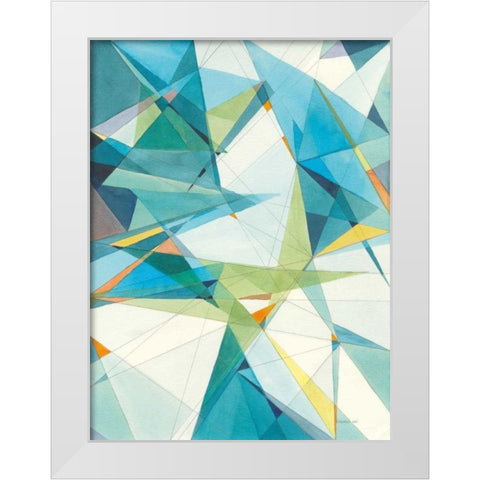 Prism II Oasis White Modern Wood Framed Art Print by Nai, Danhui