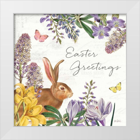 Easter Garden V White Modern Wood Framed Art Print by Pertiet, Katie