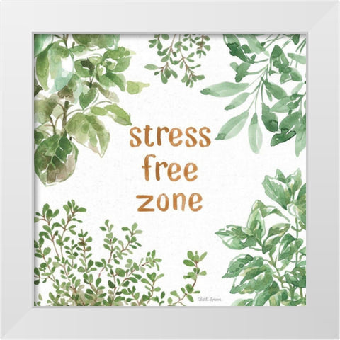 Herb Garden VII Stree Free White Modern Wood Framed Art Print by Grove, Beth