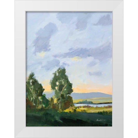 Evening Skies II White Modern Wood Framed Art Print by Munger, Pamela
