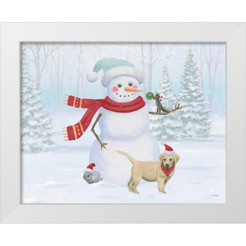 Dressed for Christmas III White Modern Wood Framed Art Print by Wiens, James