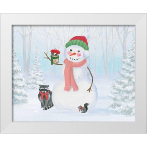 Dressed for Christmas IV White Modern Wood Framed Art Print by Wiens, James