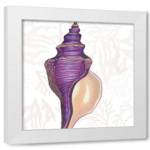 Shimmering Shells IX White Modern Wood Framed Art Print by Wiens, James