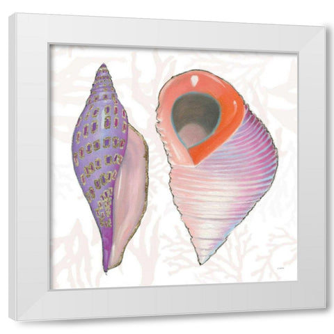 Shimmering Shells X White Modern Wood Framed Art Print by Wiens, James