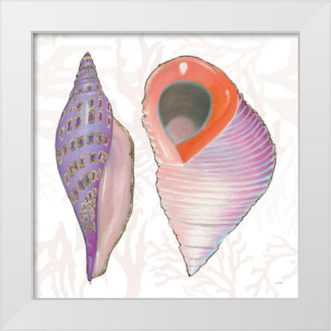 Shimmering Shells X White Modern Wood Framed Art Print by Wiens, James