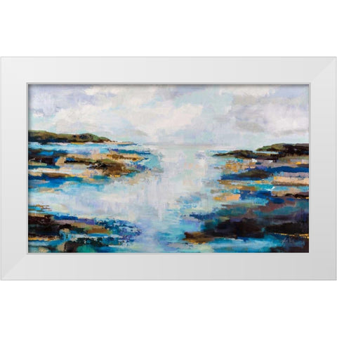 Morning Fog White Modern Wood Framed Art Print by Vertentes, Jeanette