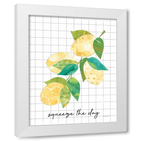 Summer Lemons Sentiment II White Modern Wood Framed Art Print by Prahl, Courtney