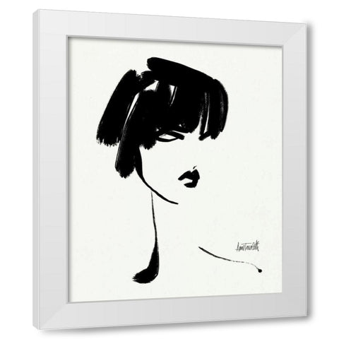 Brush Portrait III White Modern Wood Framed Art Print by Tavoletti, Anne