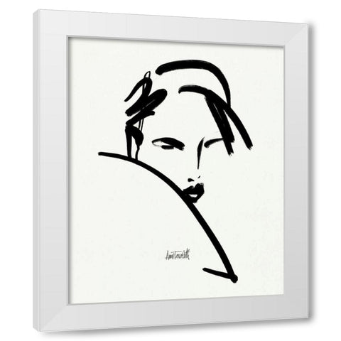 Brush Portrait V White Modern Wood Framed Art Print by Tavoletti, Anne