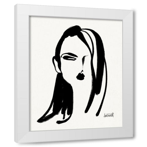 Brush Portrait VI White Modern Wood Framed Art Print by Tavoletti, Anne