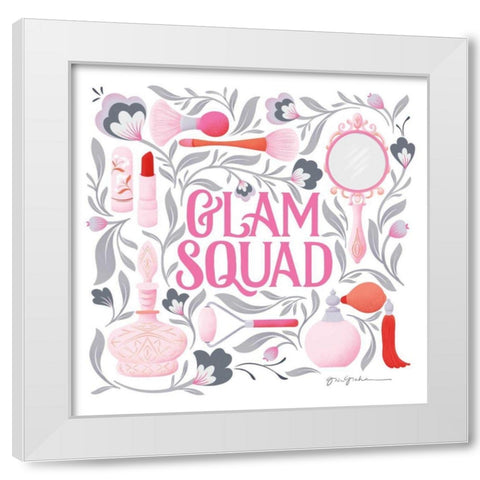 Glam Squad I White Modern Wood Framed Art Print by Graham, Gia