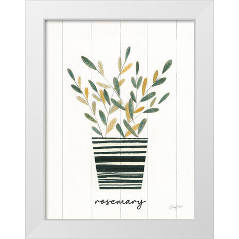 Herb Garden V White Modern Wood Framed Art Print by Prahl, Courtney