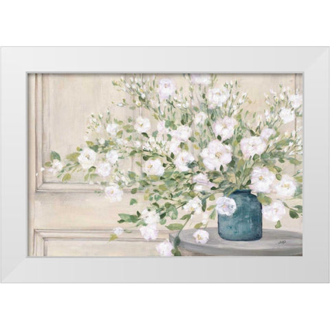 White Bouquet White Modern Wood Framed Art Print by Purinton, Julia