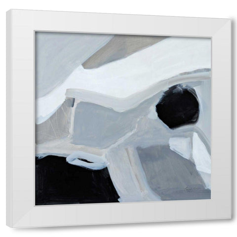 Graze White Modern Wood Framed Art Print by Munger, Pamela