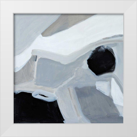 Graze White Modern Wood Framed Art Print by Munger, Pamela