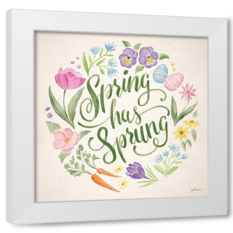 Spring Spirit IV White Modern Wood Framed Art Print by Penner, Janelle