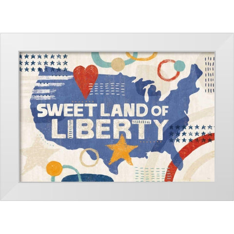 Love and Liberty I White Modern Wood Framed Art Print by Charron, Veronique