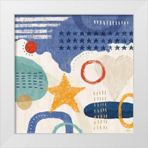 Love and Liberty IV White Modern Wood Framed Art Print by Charron, Veronique