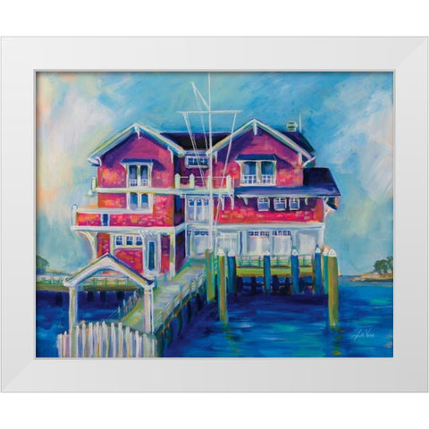 Watch Hill Yacht Club White Modern Wood Framed Art Print by Vertentes, Jeanette