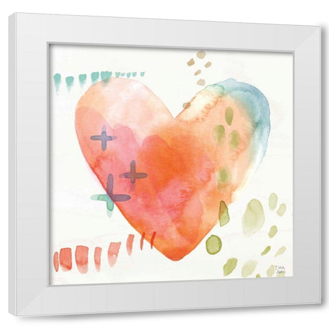 Winged Whisper VI White Modern Wood Framed Art Print by June, Dina