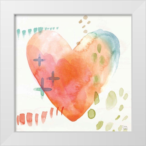 Winged Whisper VI White Modern Wood Framed Art Print by June, Dina