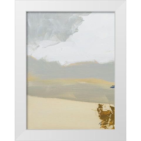 Gold Sands II White Modern Wood Framed Art Print by Munger, Pamela