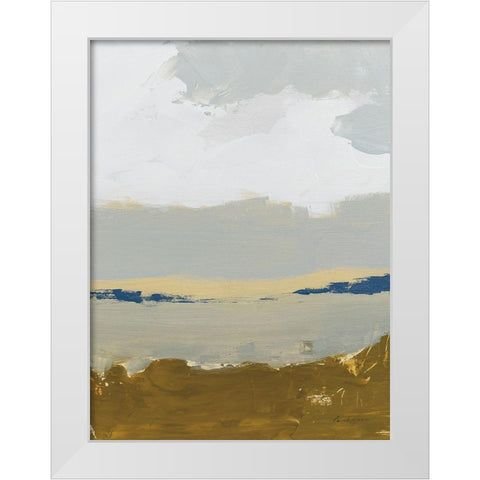 Gold Sands III White Modern Wood Framed Art Print by Munger, Pamela