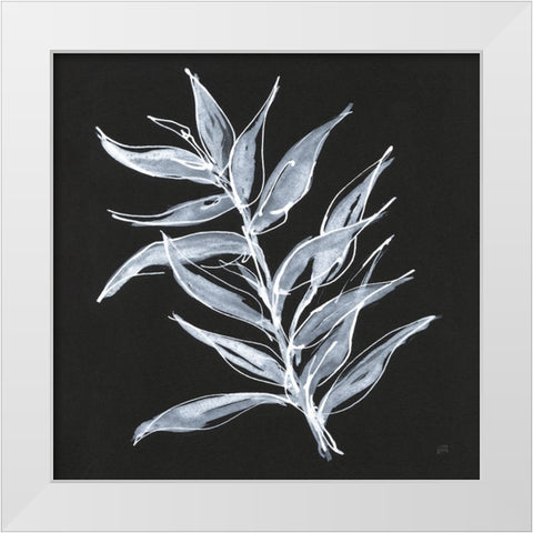 White Fern II White Modern Wood Framed Art Print by Paschke, Chris