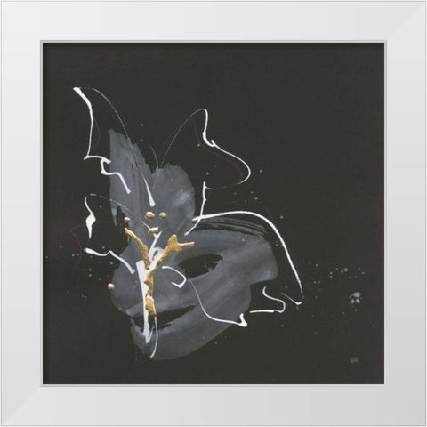 Modern Flower I White Modern Wood Framed Art Print by Paschke, Chris