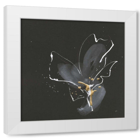 Modern Flower II White Modern Wood Framed Art Print by Paschke, Chris