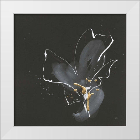 Modern Flower II White Modern Wood Framed Art Print by Paschke, Chris