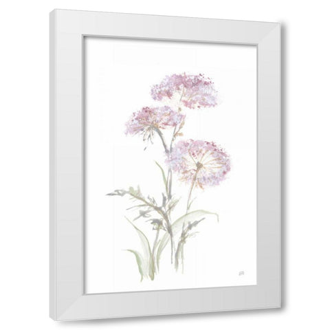 Tall Queen Annes Lace III White Modern Wood Framed Art Print by Paschke, Chris
