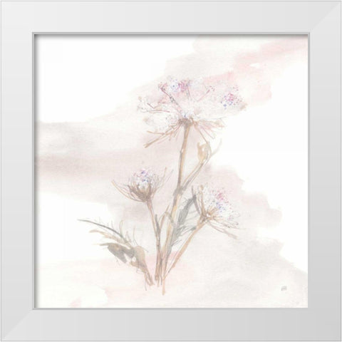 Queen Annes Lace IV White Modern Wood Framed Art Print by Paschke, Chris