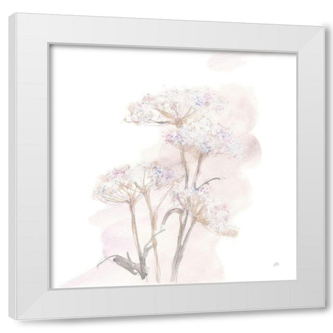 Queen Annes Lace V White Modern Wood Framed Art Print by Paschke, Chris