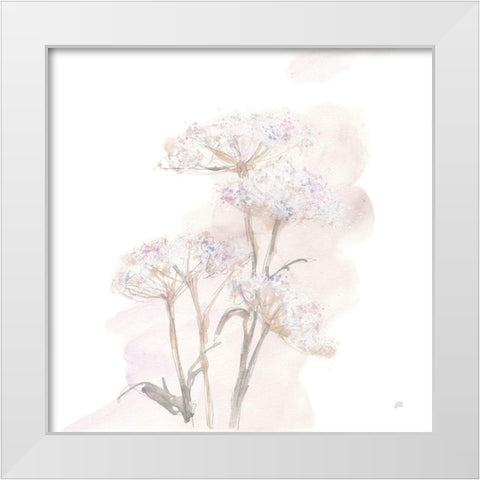 Queen Annes Lace V White Modern Wood Framed Art Print by Paschke, Chris