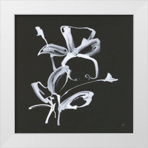 Wildflowers II White Modern Wood Framed Art Print by Paschke, Chris