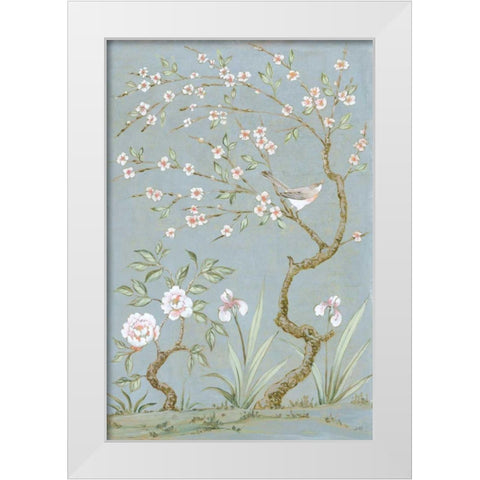 Spring Mural I Blue White Modern Wood Framed Art Print by Purinton, Julia
