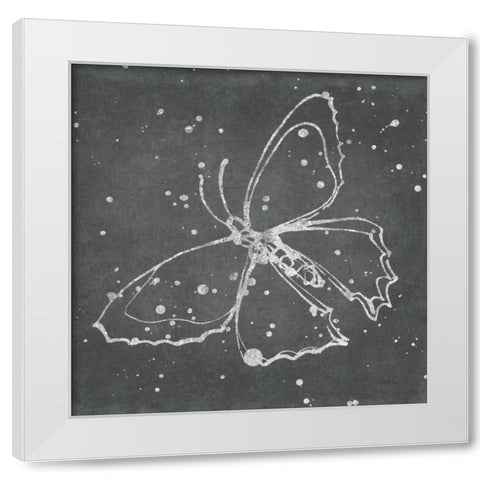 Silver Wings II White Modern Wood Framed Art Print by Novak, Shirley