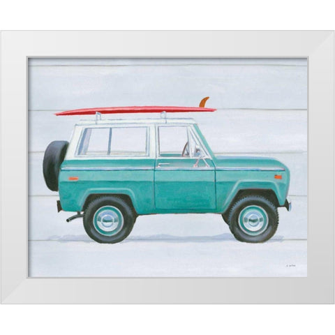 Beach Ride VII White Modern Wood Framed Art Print by Wiens, James