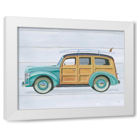 Beach Ride VIII White Modern Wood Framed Art Print by Wiens, James