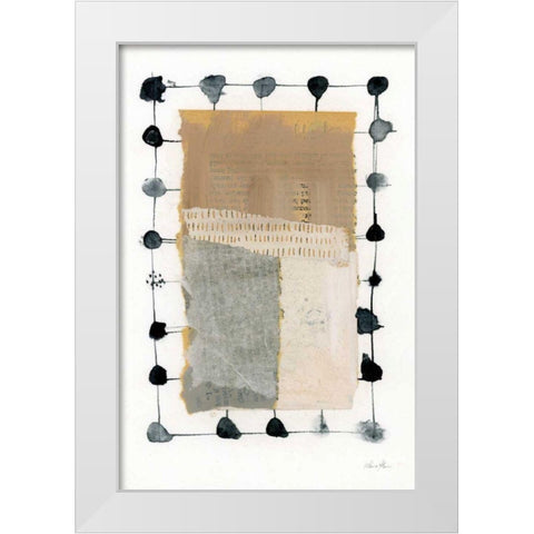 Neutral Collage II White Modern Wood Framed Art Print by Horn, Laura