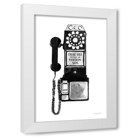 Fashion SOS White Modern Wood Framed Art Print by Charro, Mercedes Lopez