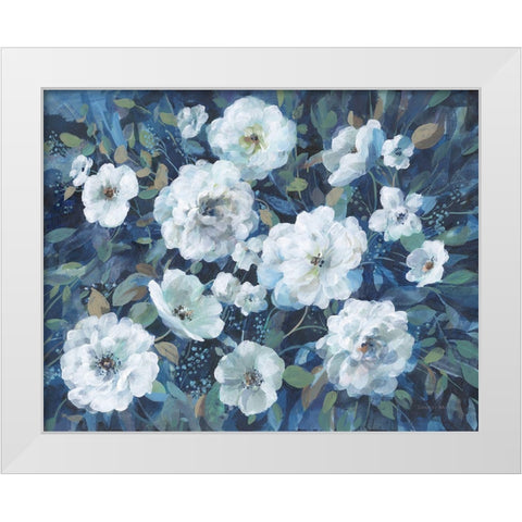 Rugosa Roses White Modern Wood Framed Art Print by Nai, Danhui