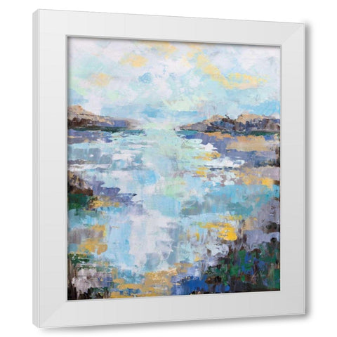 Whisper White Modern Wood Framed Art Print by Vertentes, Jeanette