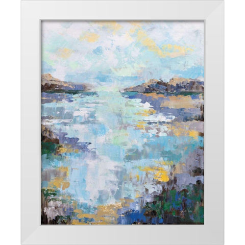 Whisper White Modern Wood Framed Art Print by Vertentes, Jeanette