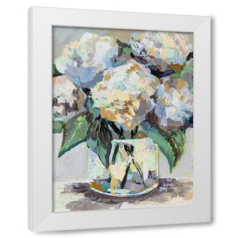 Beach House Bouquet White Modern Wood Framed Art Print by Vertentes, Jeanette