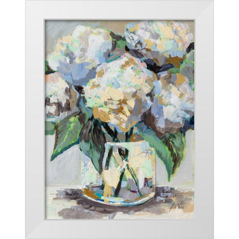 Beach House Bouquet White Modern Wood Framed Art Print by Vertentes, Jeanette